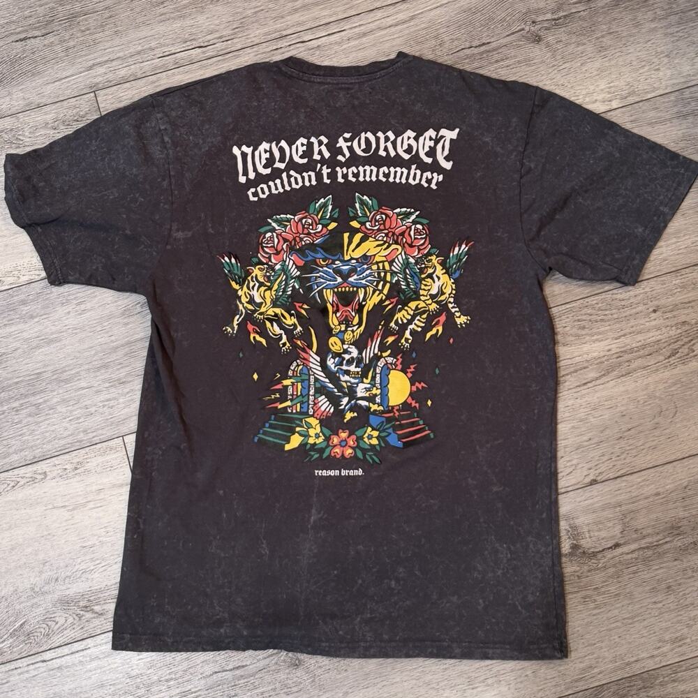 Reason In Memory Of My Memory T-Shirt Mens L Graphic Tee Grunge Goth Punk Tattoo